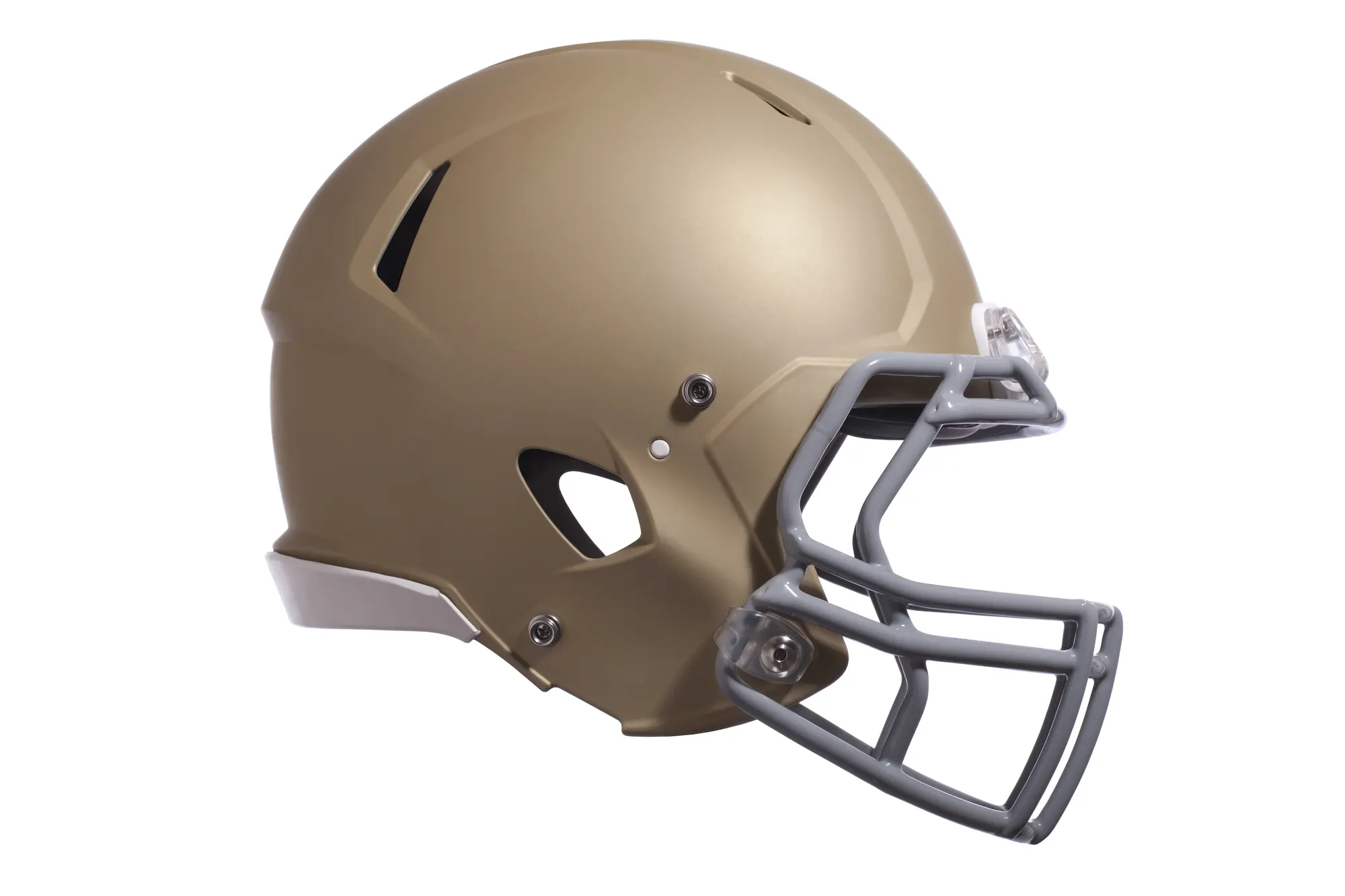 Football helmet isolated on white, product photography